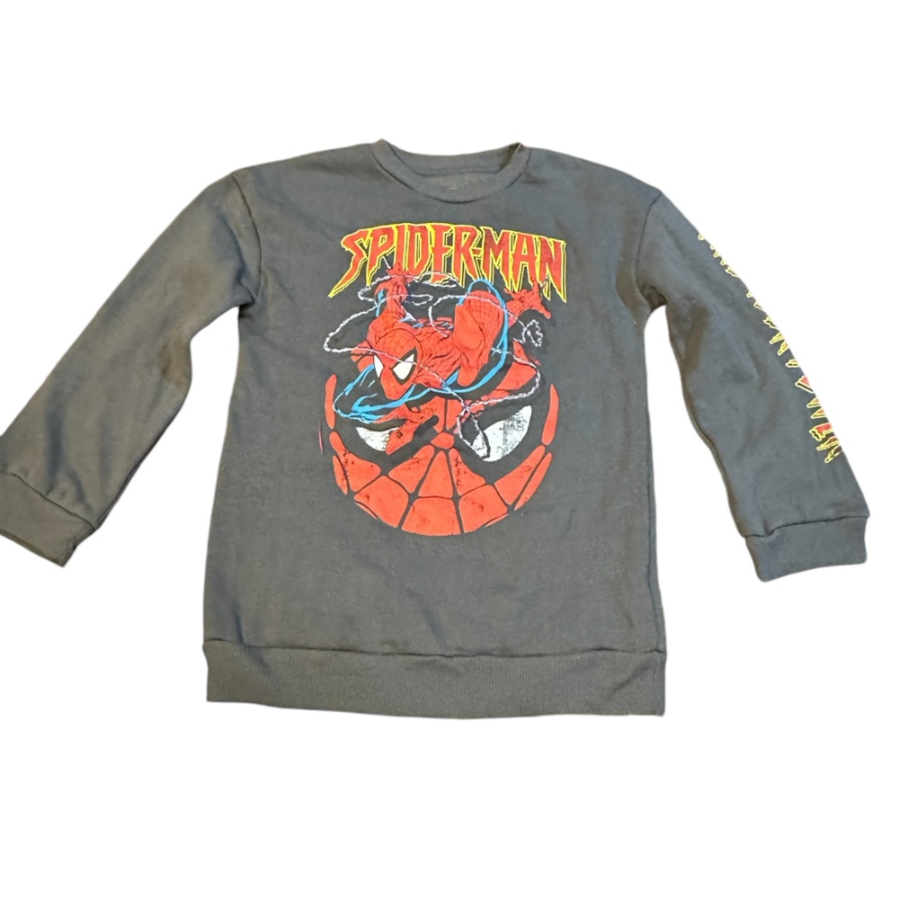 Marvel Spiderman size large gray sweatshirt NWOT‎